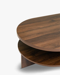 Table basse ovale noyer