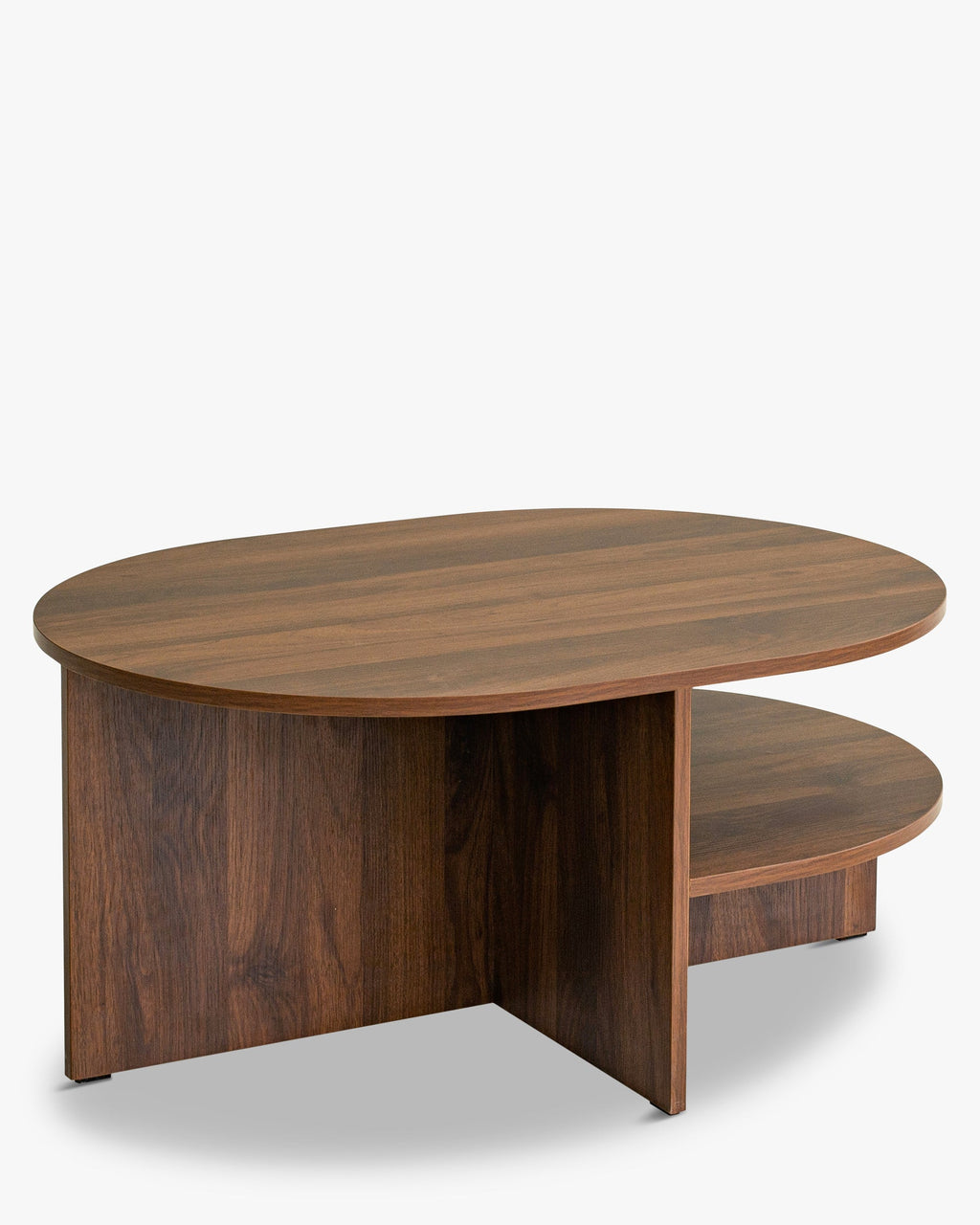 Table basse ovale noyer