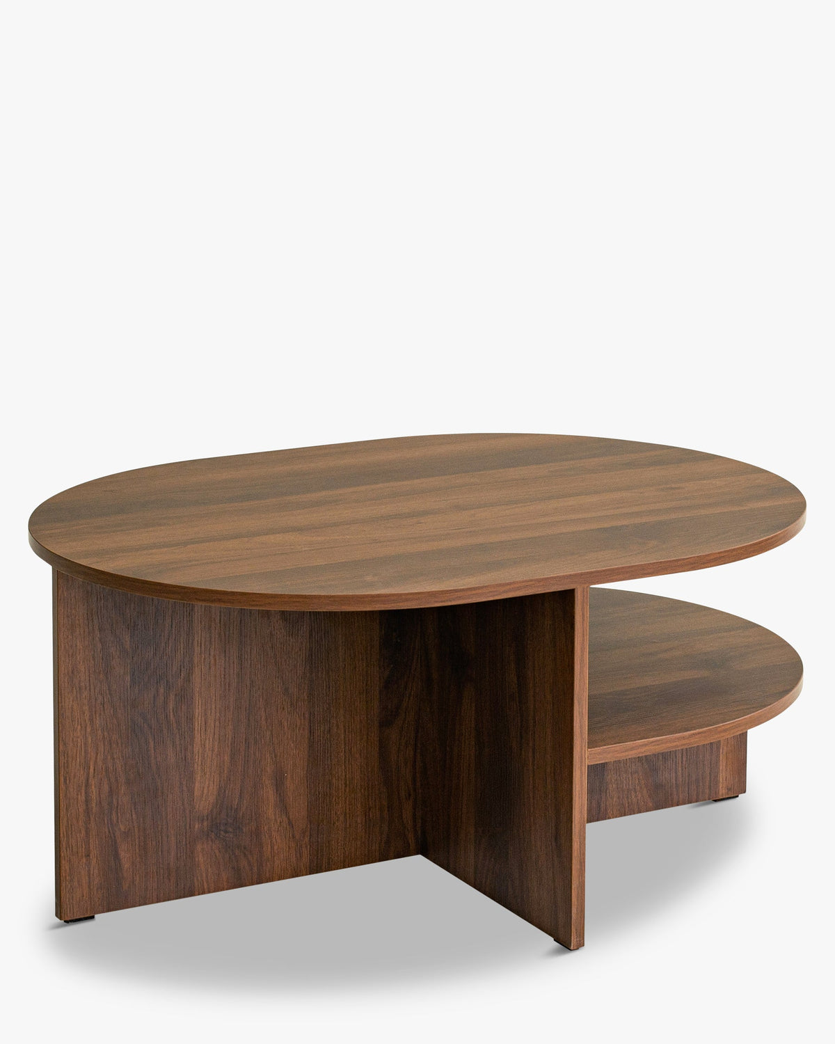 Table basse ovale noyer