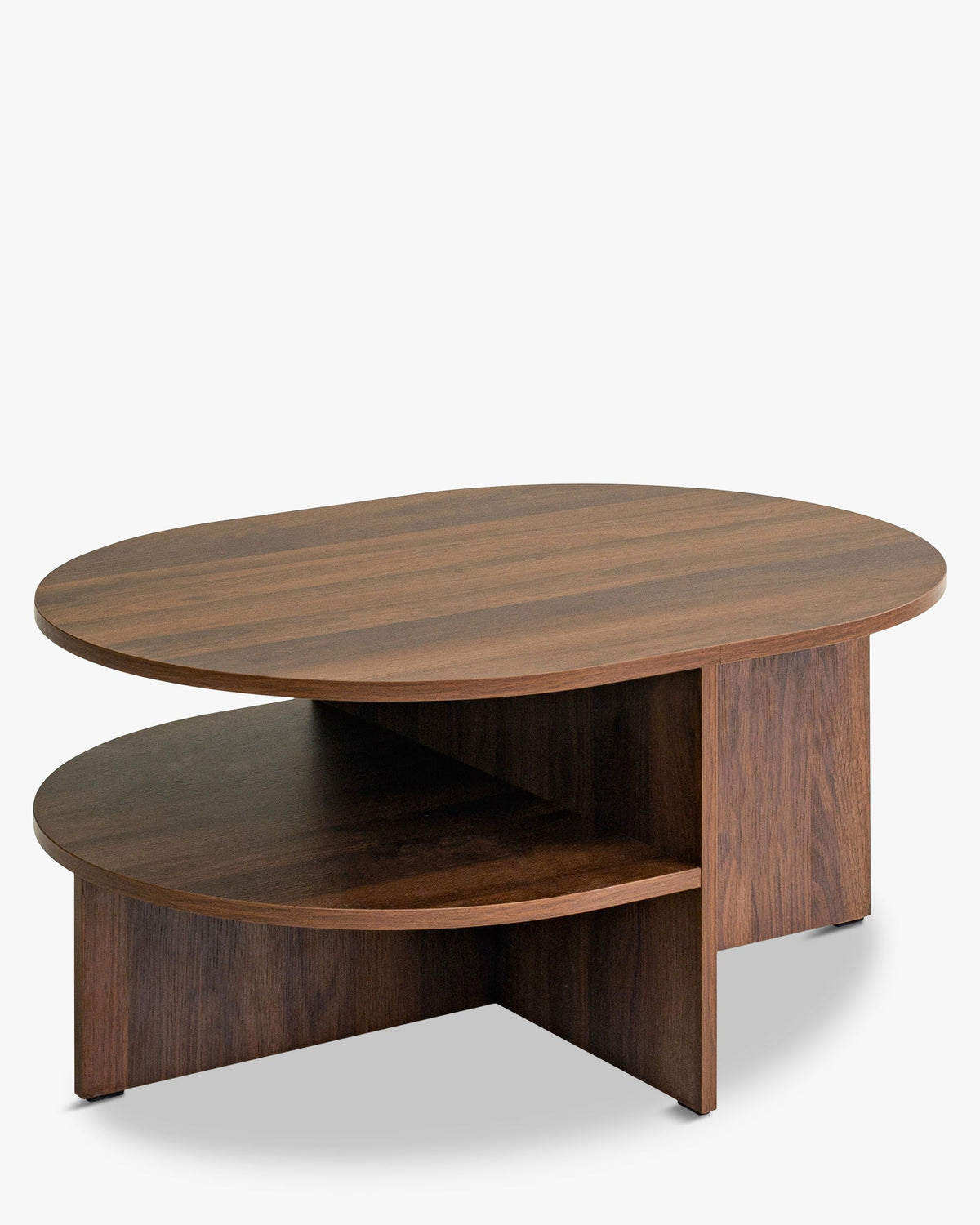 Table basse ovale noyer