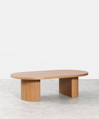 Table basse bois ovale