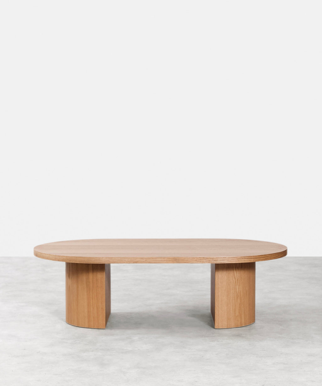 Table basse bois ovale