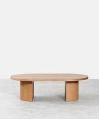Table basse bois ovale