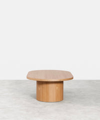 Table basse bois ovale
