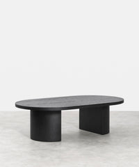 Table basse bois ovale