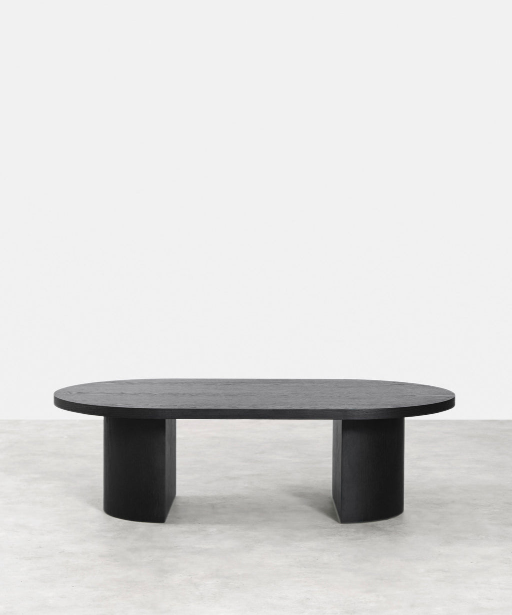 Table basse bois ovale