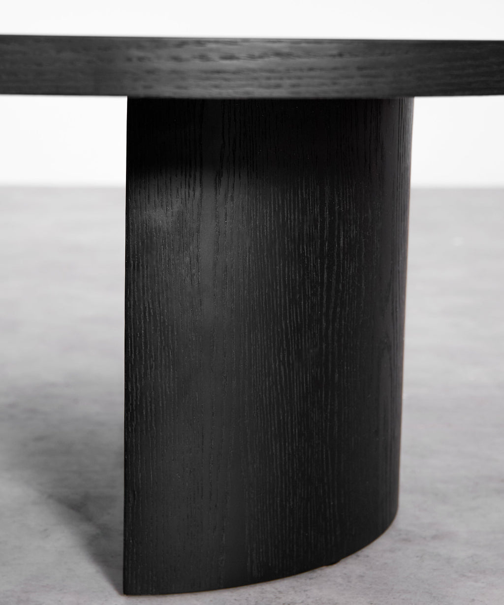 Table basse bois ovale