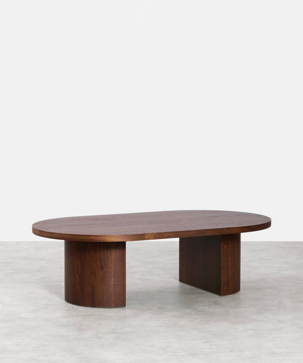 Table basse bois ovale