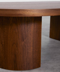 Table basse bois ovale