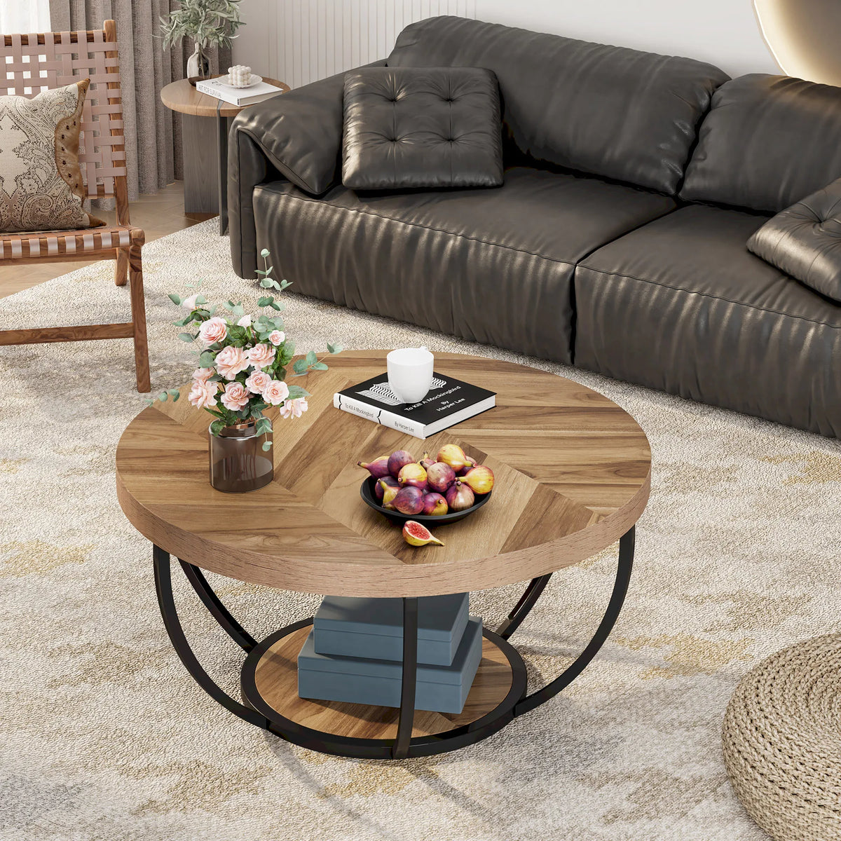 Table basse ronde métal