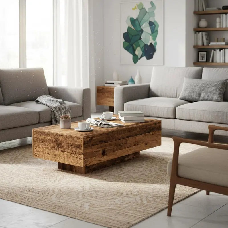 Table basse imitation bois