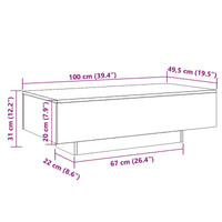 Table basse imitation bois
