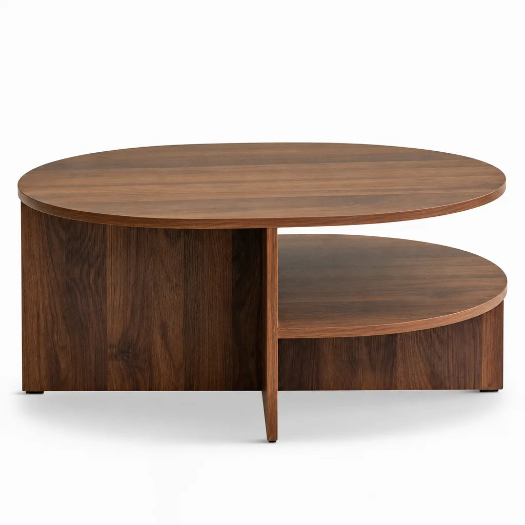 Table basse ovale noyer