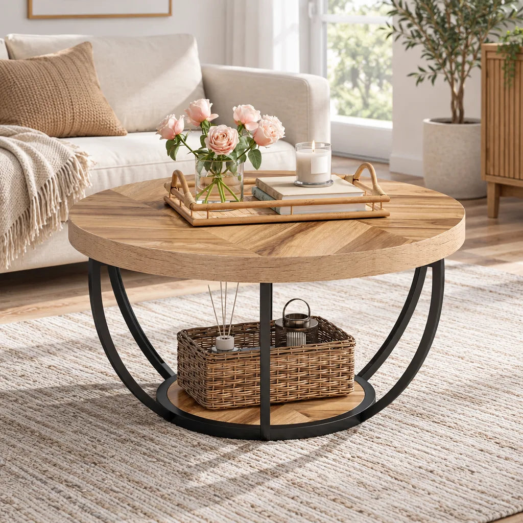 Table basse ronde métal