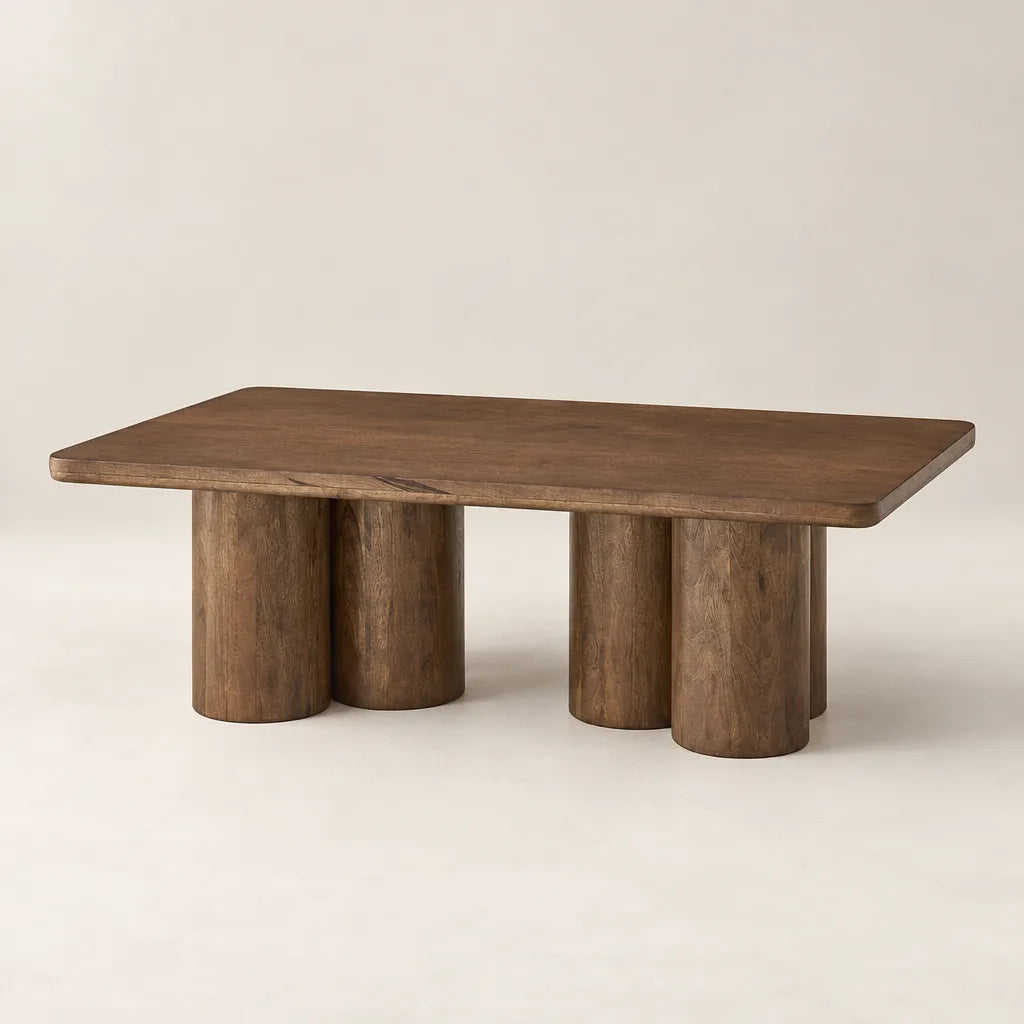 Table basse manguier marron