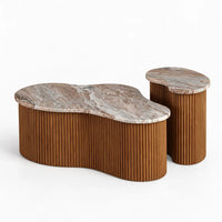 Table basse wavy marbre