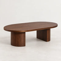 Table basse bois ovale