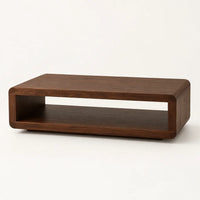 Table basse bois noyer