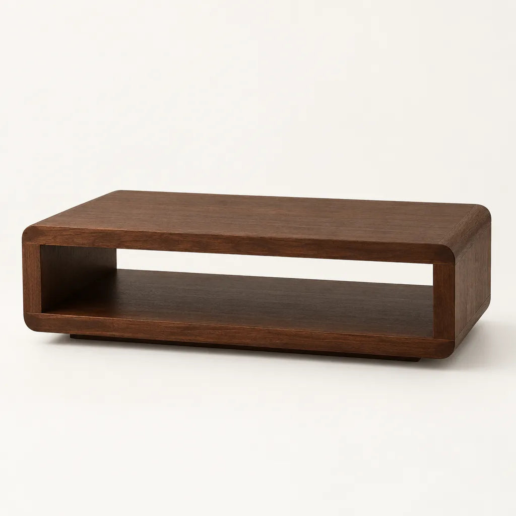 Table basse bois noyer