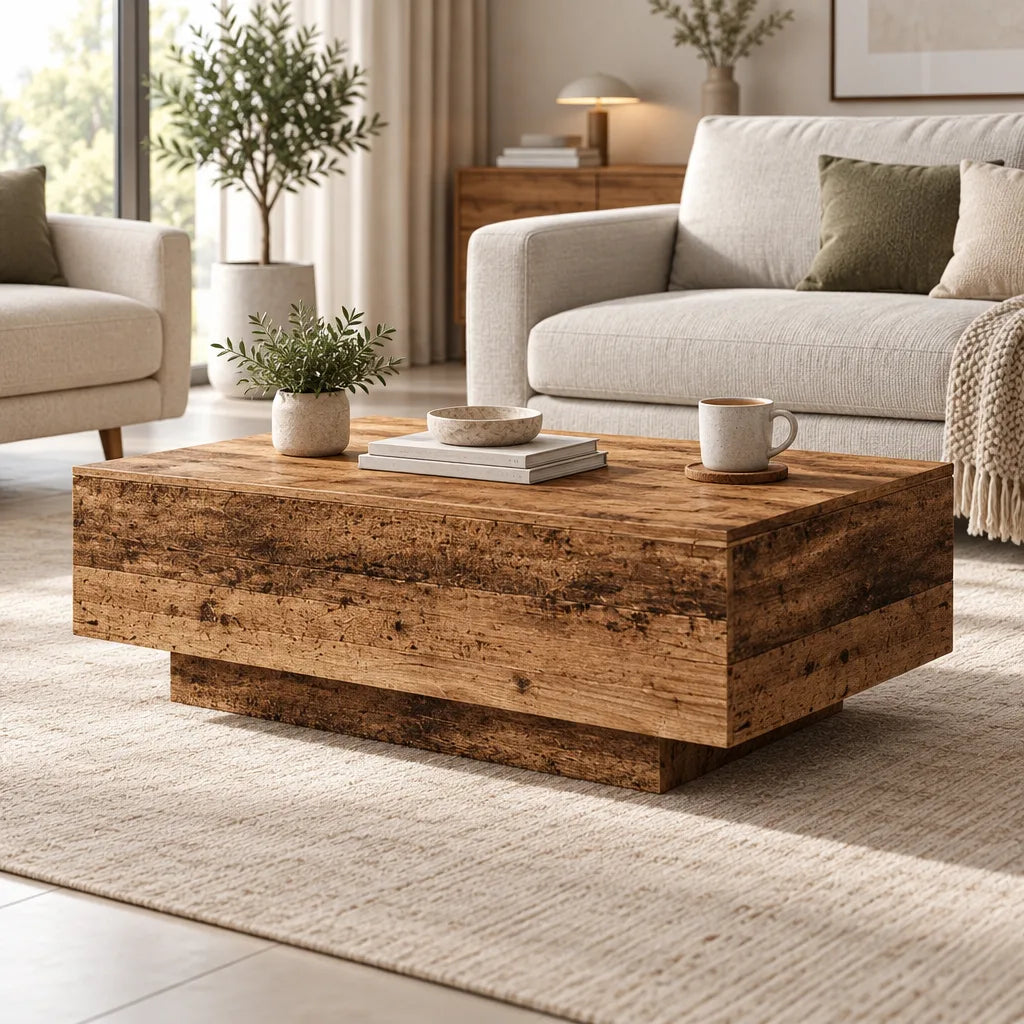 Table basse imitation bois