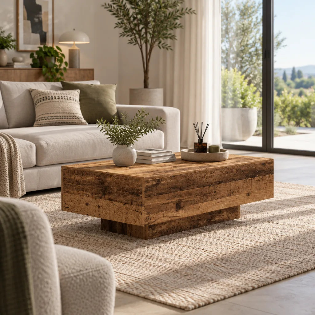 Table basse imitation bois
