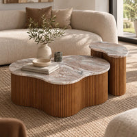 Table basse wavy marbre