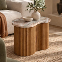 Table basse marbre rouge