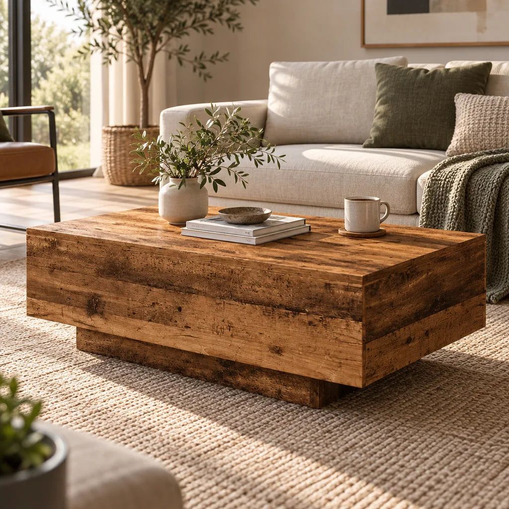 Table basse imitation bois