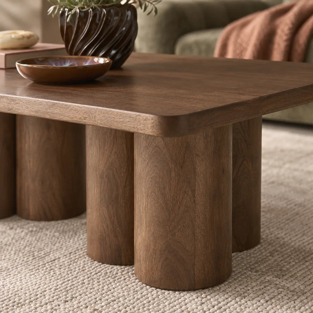 Table basse manguier marron