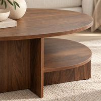 Table basse ovale noyer