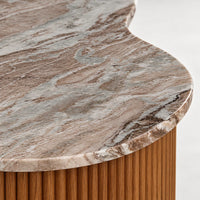 Table basse marbre rouge