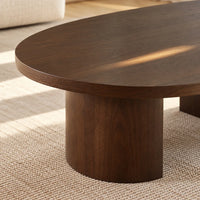 Table basse bois ovale