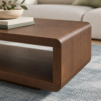 Table basse bois noyer