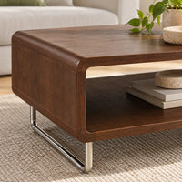 Table basse bois métal